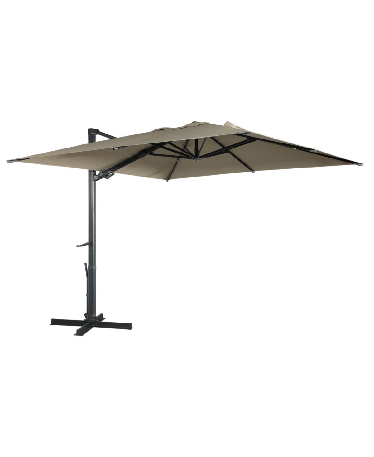 10ft Square Cantilever Patio Umbrella for Outdoor Shade - Gray