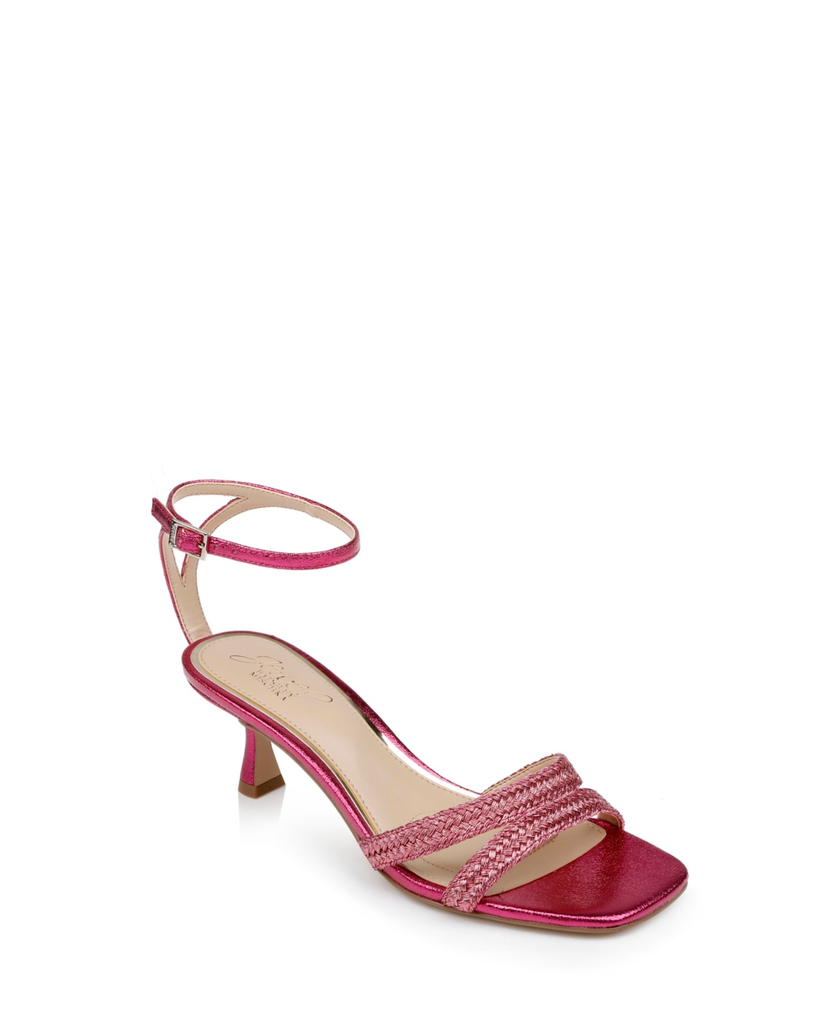 Jewel Badgley Mischka Women's Hayzel Kitten Heel Evening Sandals
