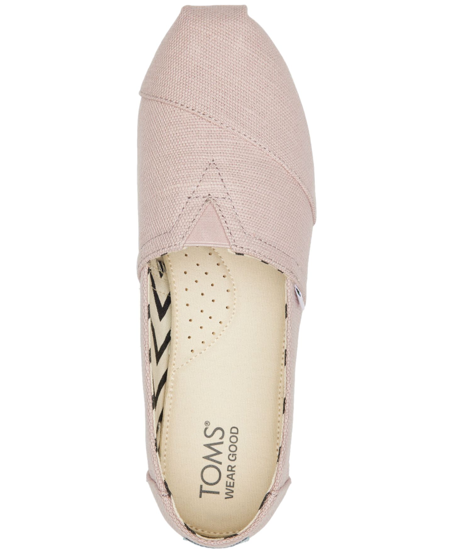 Женские парусиновые слипоны Toms Alpargata Classic Heritage, цвет: Розовый холщовый — фото 4