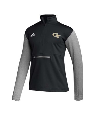 Men's Black Georgia Tech Yellow Jackets Sideline AEROREADY Half-Zip Sweatshirt