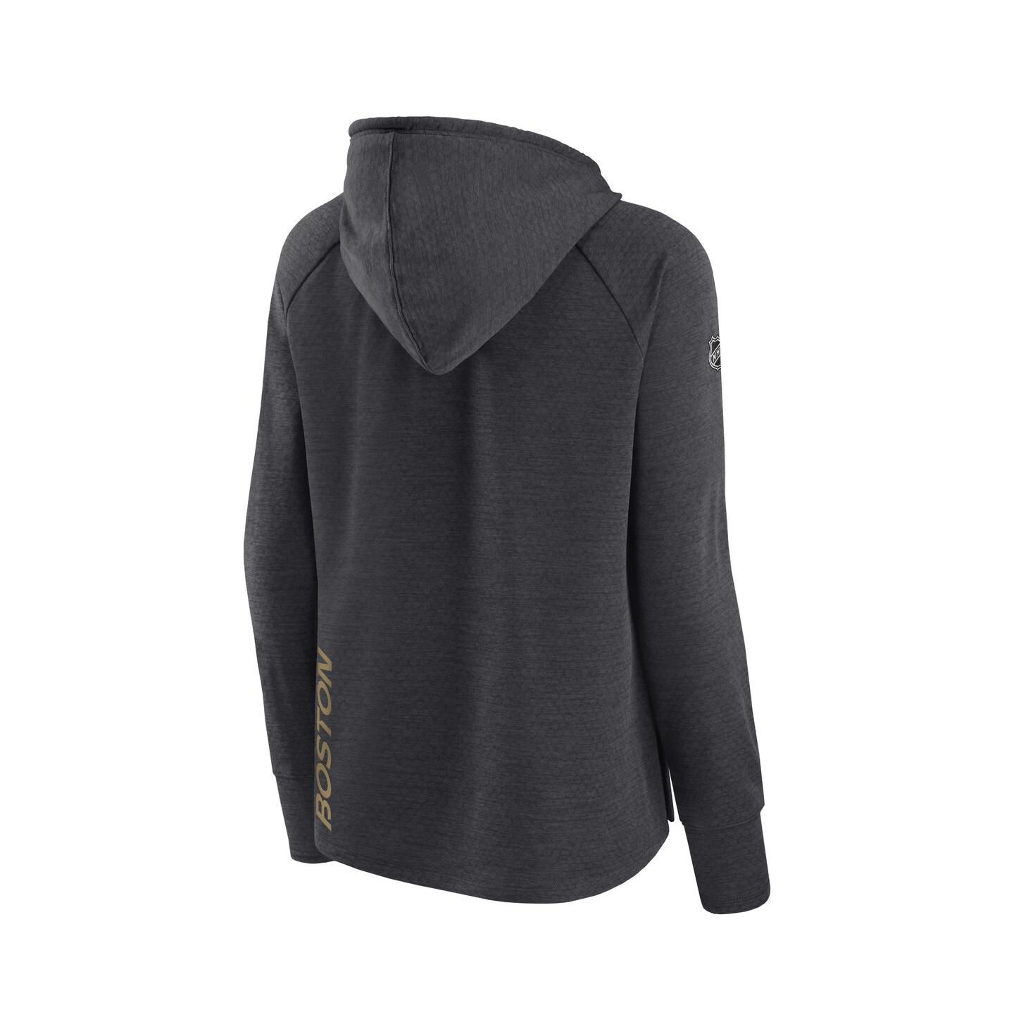 Женское худи Fanatics Heather Charcoal Boston Bruins Authentic Pro Pullover — фото 3