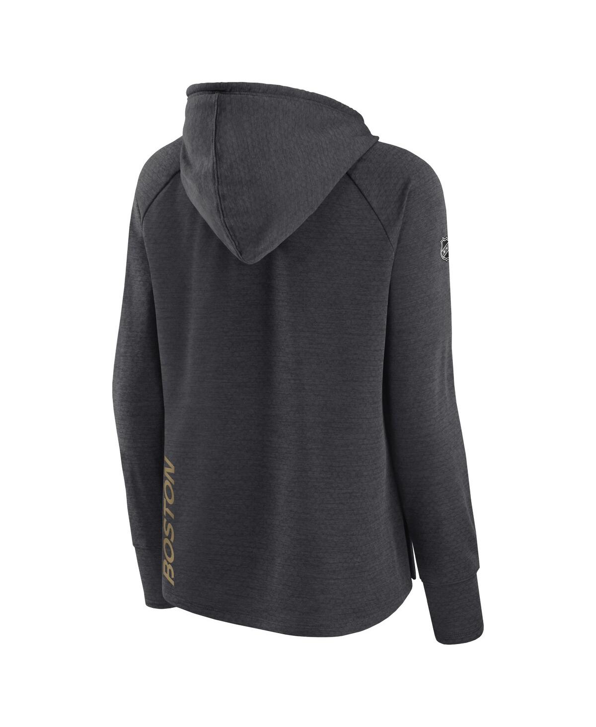 Fanatics Branded  Heather Charcoal Boston Bruins Authentic Pro Pullover Hoodie In Heather Charcoal