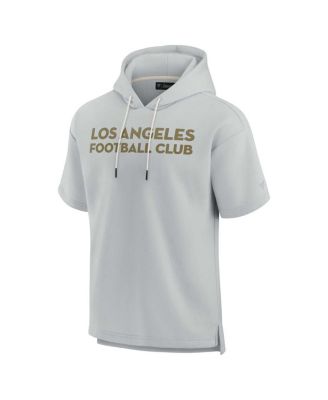 Men's and Women's Gray LAFC Super Soft Fleece Short Sleeve Pullover Hoodie