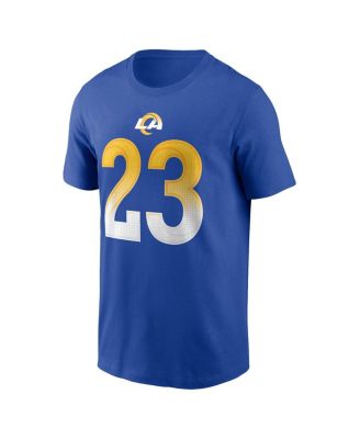 Men's Kyren Williams Royal Los Angeles Rams Player Name and Number T-shirt