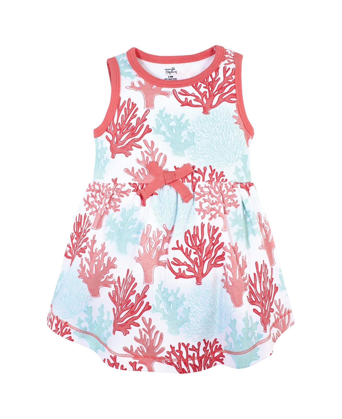 Touched by Nature Toddler Boys Organic Cotton Sleeveless Dresses,- Coral reef