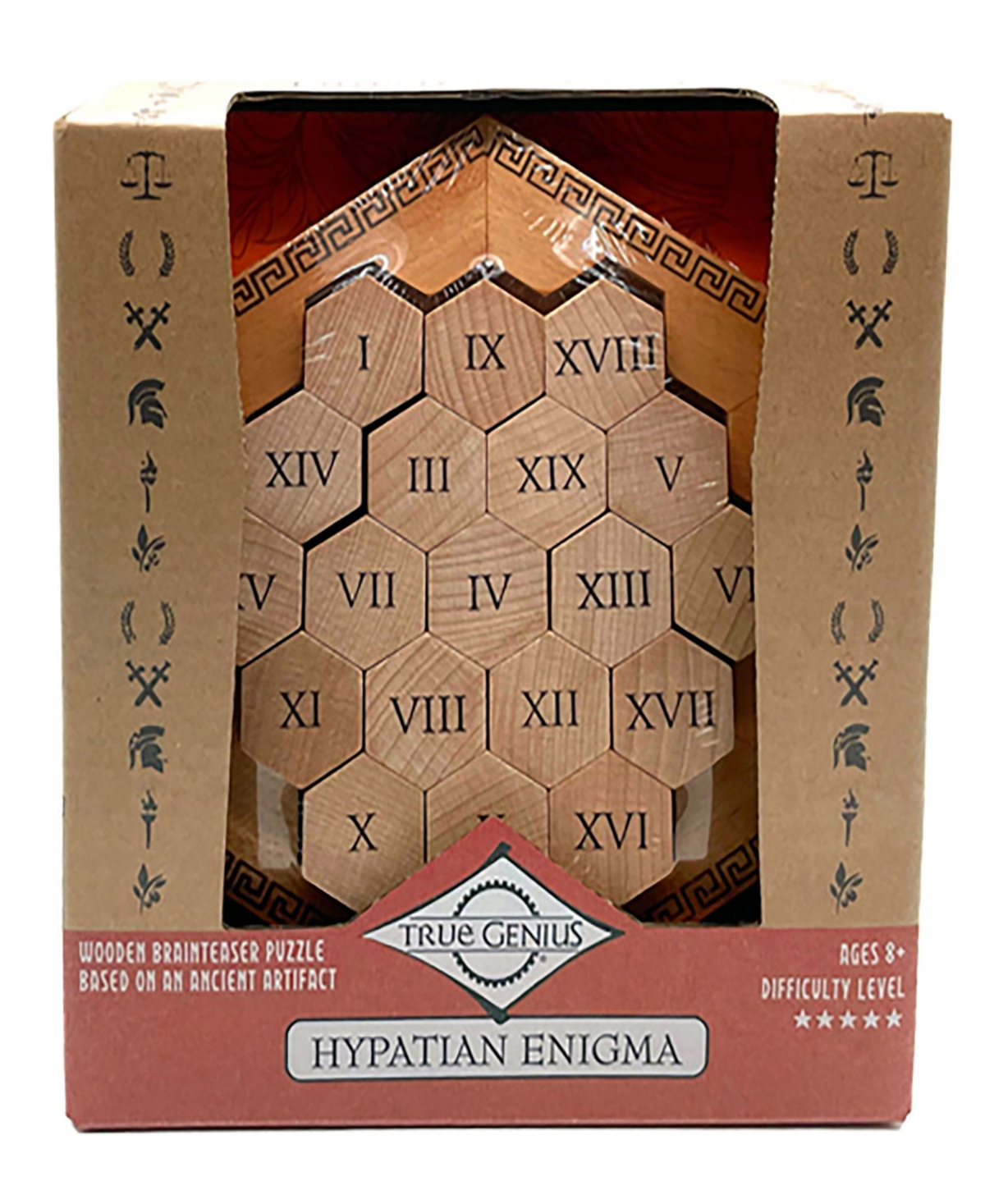 True Genius Hypatian Enigma Wooden Puzzle In Multi