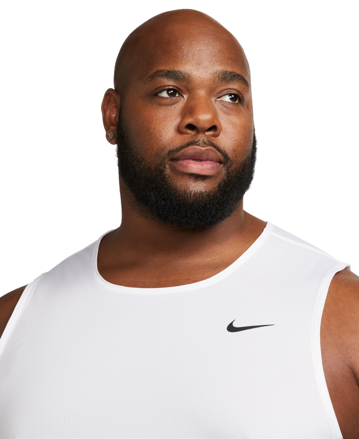 Nike Men's Dri-fit Sleeveless Swim Hydroguard (extended Size) In White