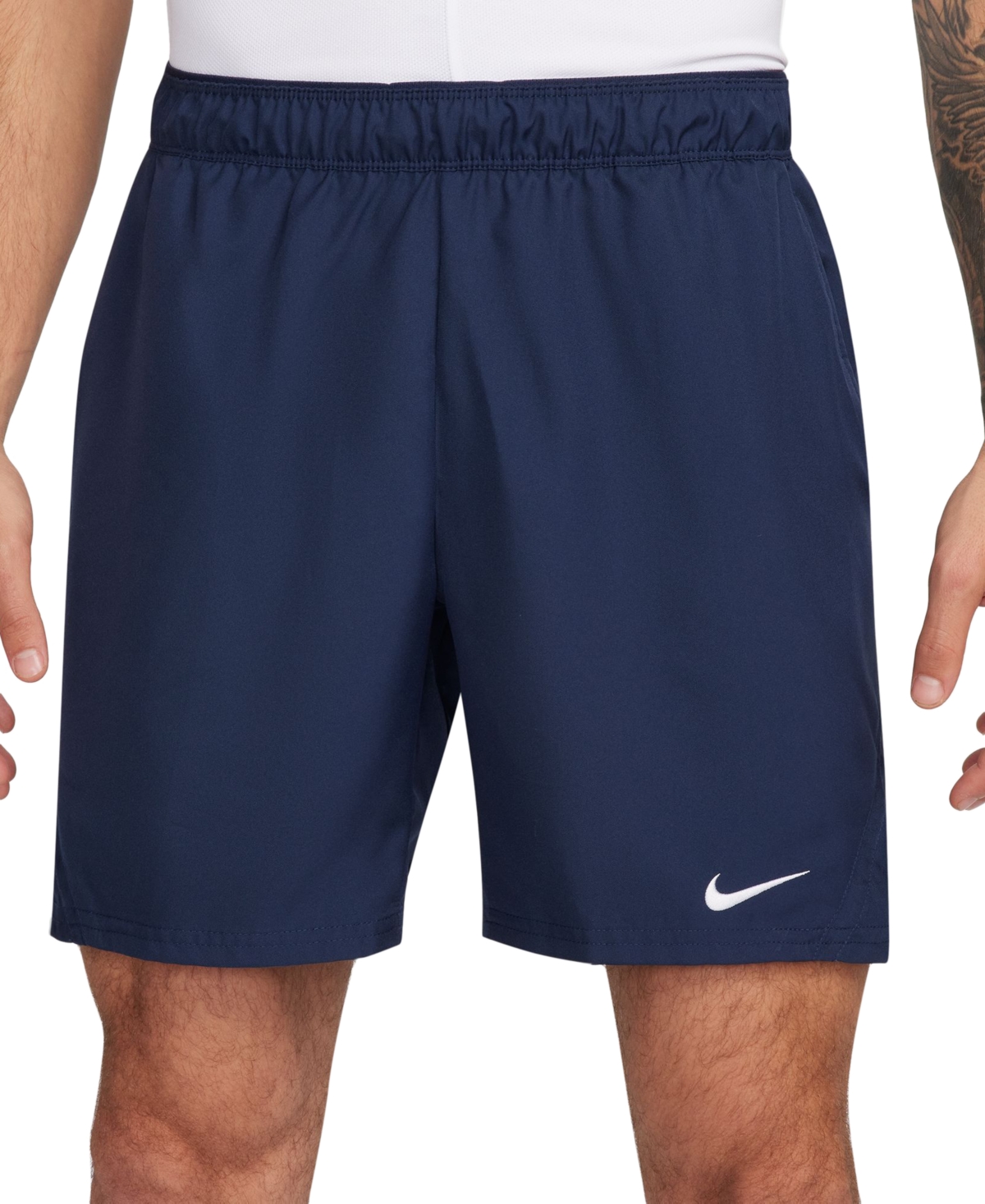Shop Nike Men's Court Victory Dri-fit 7" Tennis Shorts In Obsidian,(white)