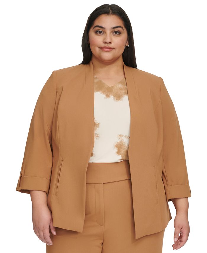 Calvin klein open front long jacket outlet