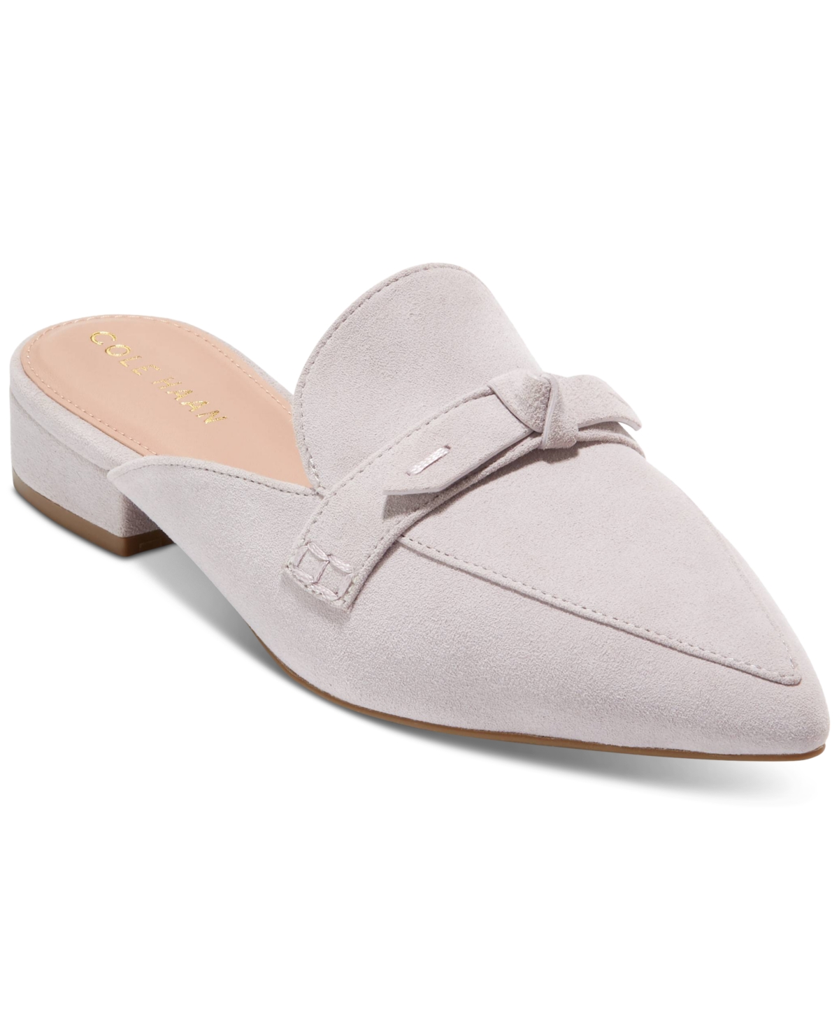 Women's Piper Bow Pointed-Toe Flat Mules - Ashes Of Roses