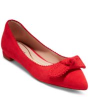 Macy's red online flat shoes