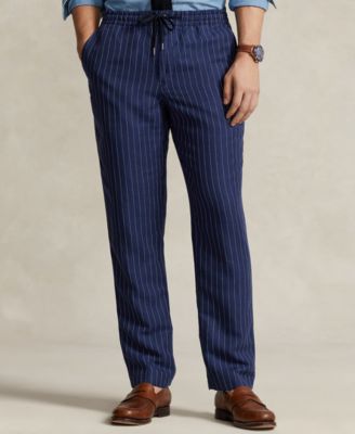 폴로 랄프로렌 Polo Ralph Lauren Mens Polo Prepster Classic-Fit Twill Pants,Navy Pinstripe