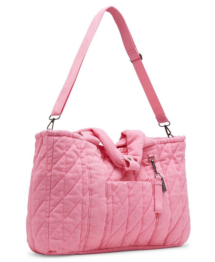 Madden Girl Chloeq Quilted Denim Tote - Macy's