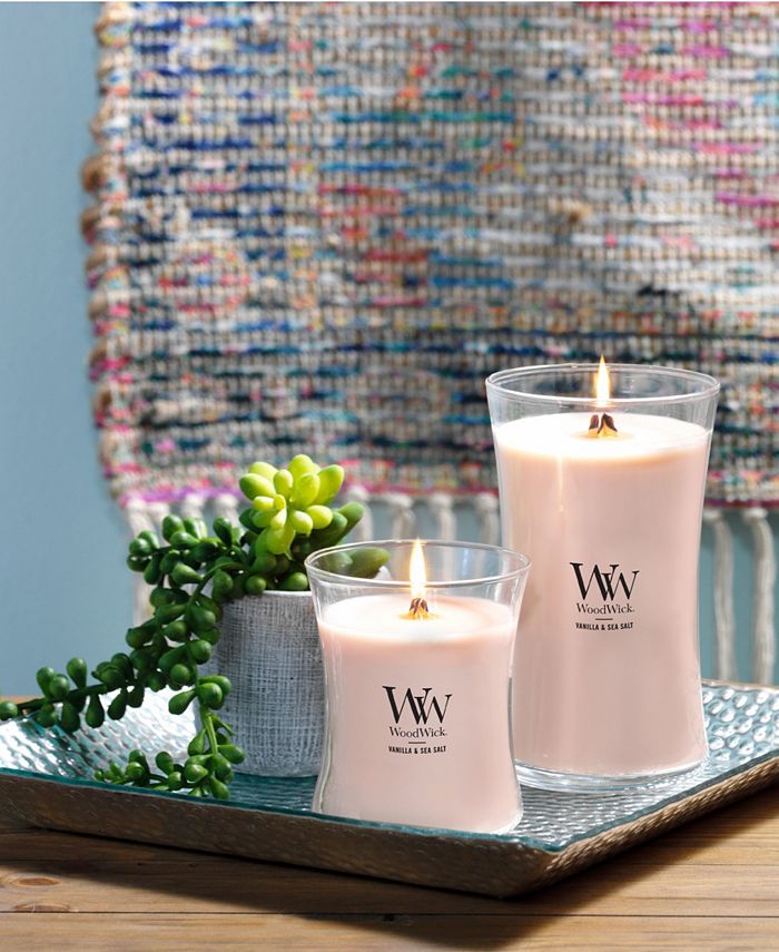 WoodWick Vanilla Sea Salt Medium Hourglass Candle, 9.7 oz - Brown