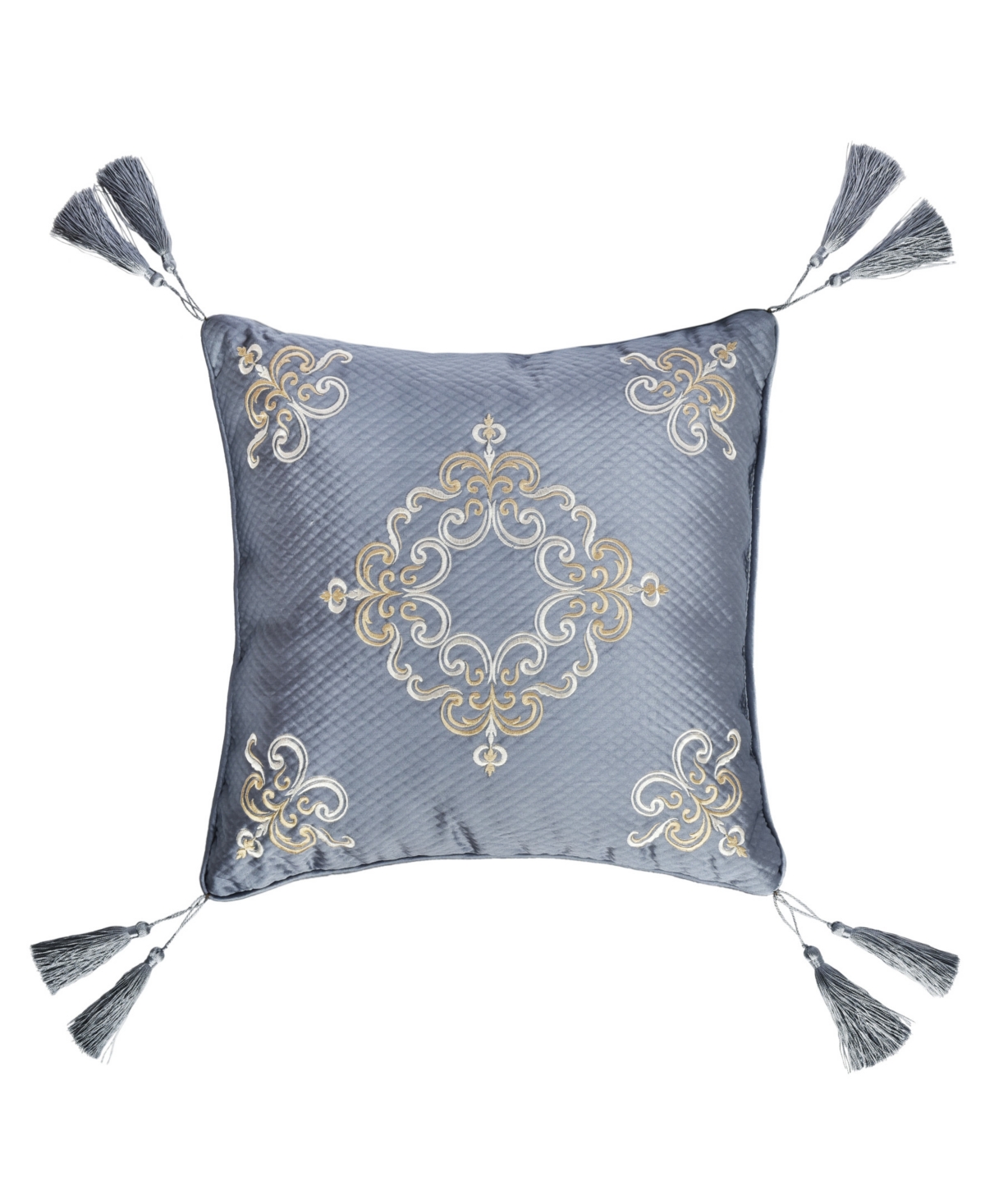 J Queen New York Dicaprio Embellished Decorative Pillow, 18" X 18" In Powder Blue