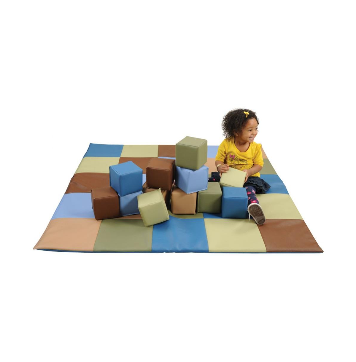 Kaplan Early Learning Woodland Patchwork Natural Colored Toddler Blocks - 12 Pieces - Assorted pre-pack