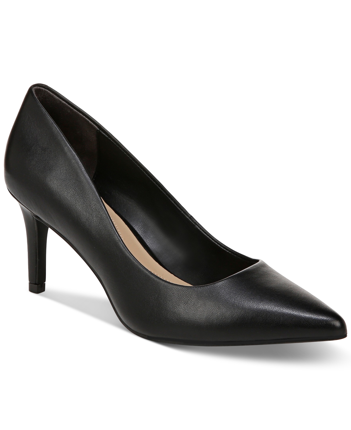 Shop On 34th Women's Jeules Pointed-toe Slip-on Pumps, Created For Macy's In Black Leather