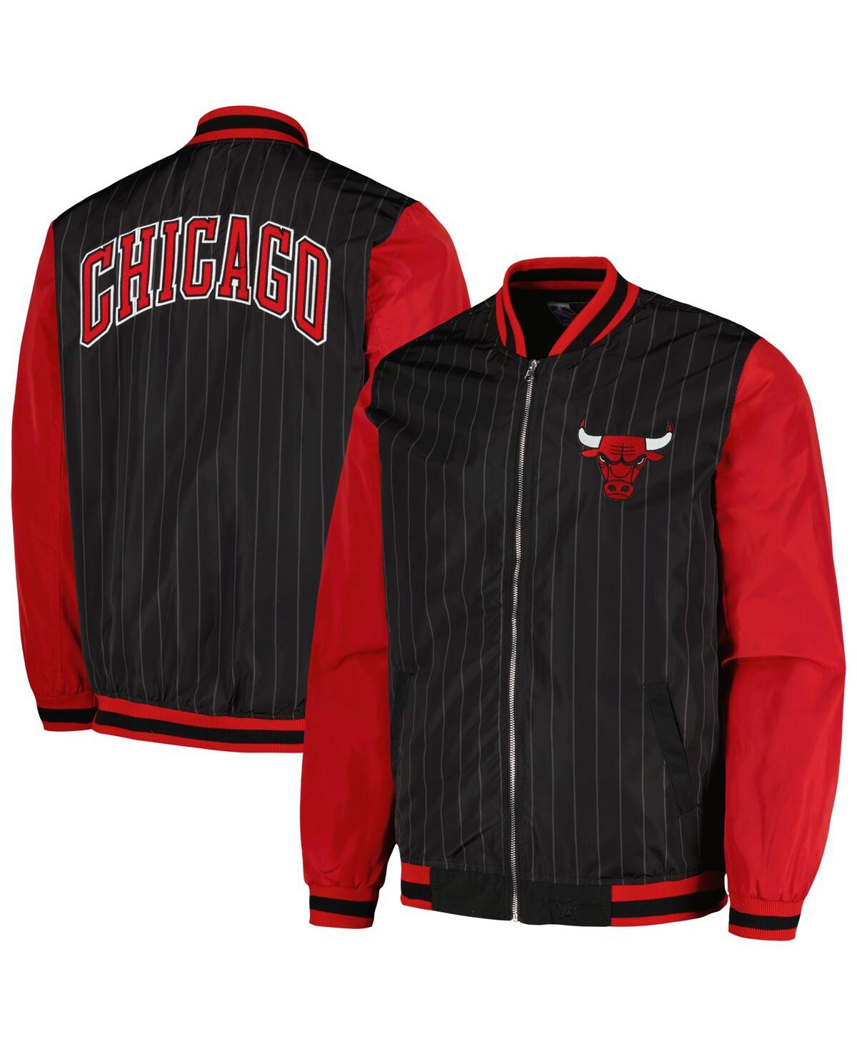 Men's Jh Design Black Chicago Bulls Full-Zip Bomber Jacket - Black