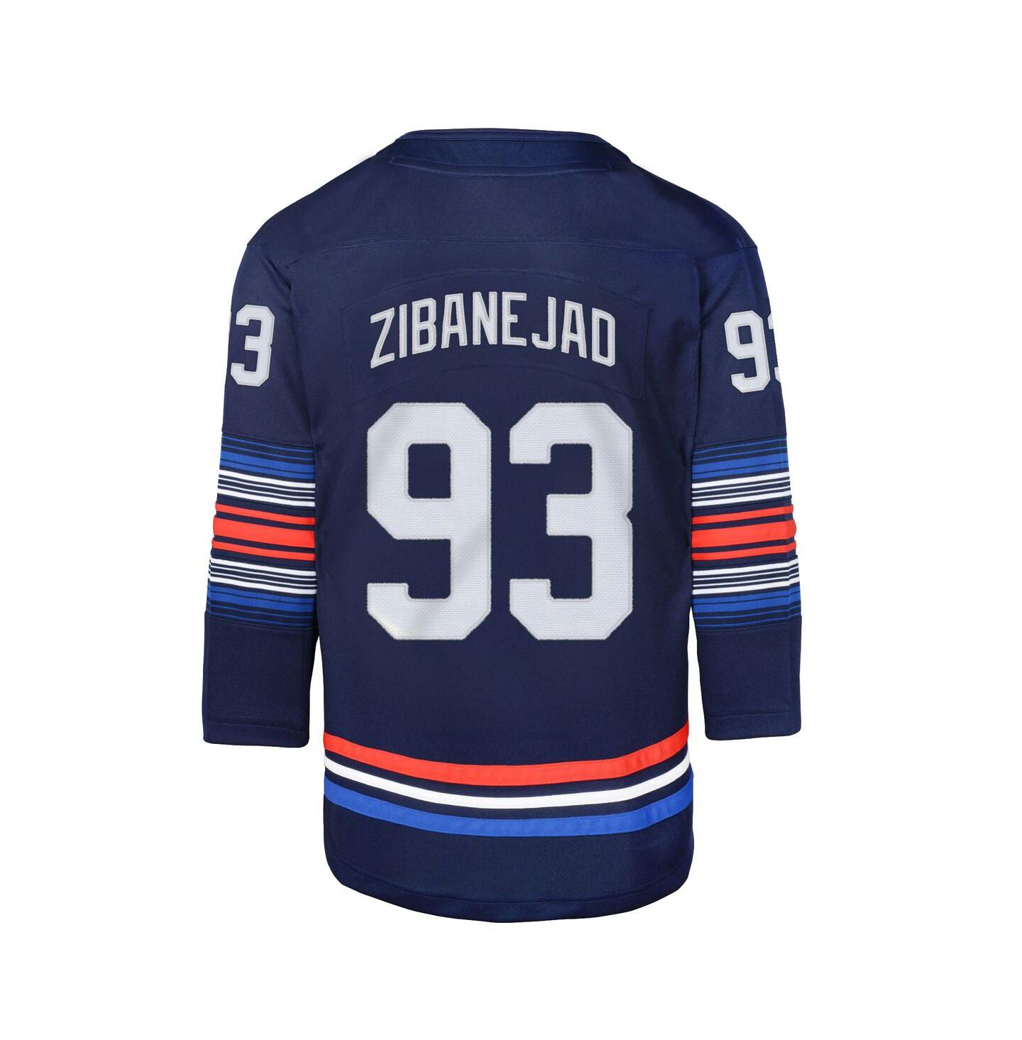 Топ Outerstuff Mika Zibanejad Blue New York Rangers Premier Player Jersey для мальчиков, цвет: Синий — фото 4