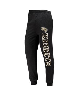 Men's Black, Heather Charcoal UCF Knights Meter Long Sleeve Hoodie T-shirt and Jogger Pajama Set