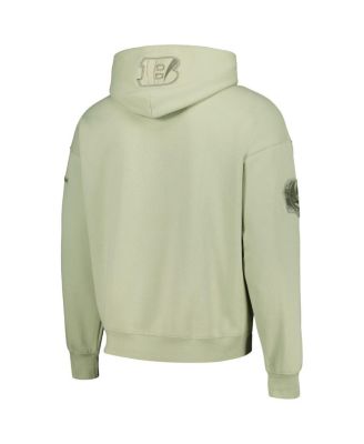 Men's Joe Burrow Light Green Cincinnati Bengals Player Name and Number Pullover Hoodie