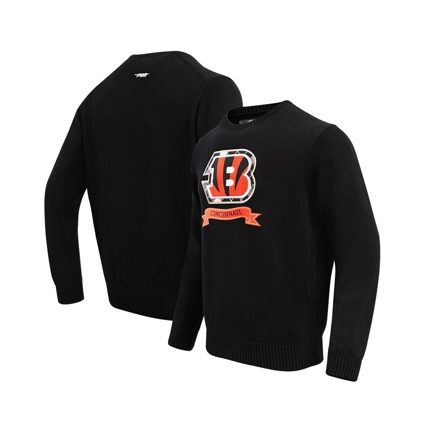 Мужской свитер Pro Standard Black Cincinnati Bengals Prep Knit — фото 1