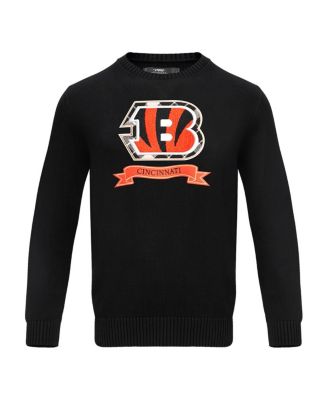 Men's Black Cincinnati Bengals Prep Knit Sweater