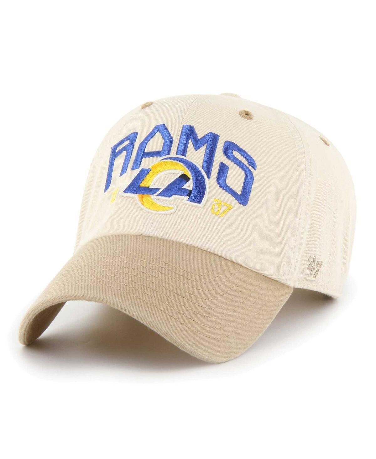 47 Brand Men's ' Natural, Tan Los Angeles Rams Sierra Clean Up Adjustable Hat In Neutral