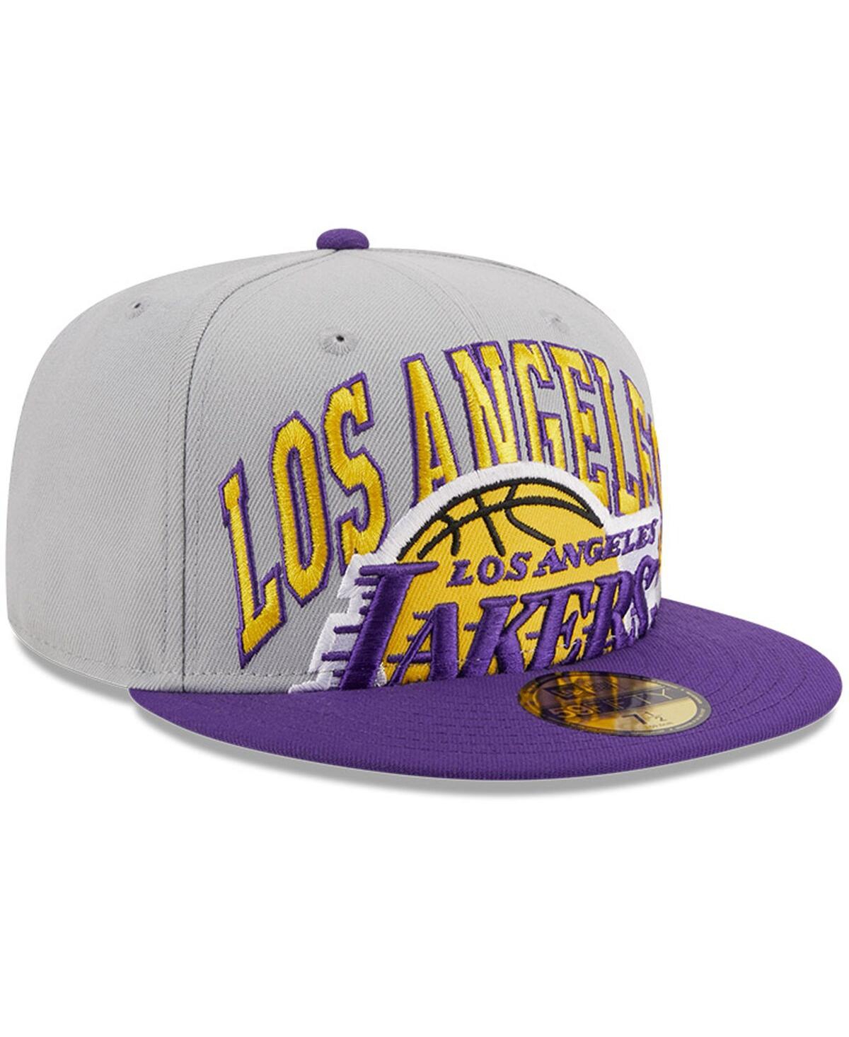 Men's New Era Purple Los Angeles Lakers Tip-Off Two-Tone 59FIFTY Fitted Hat - Purple