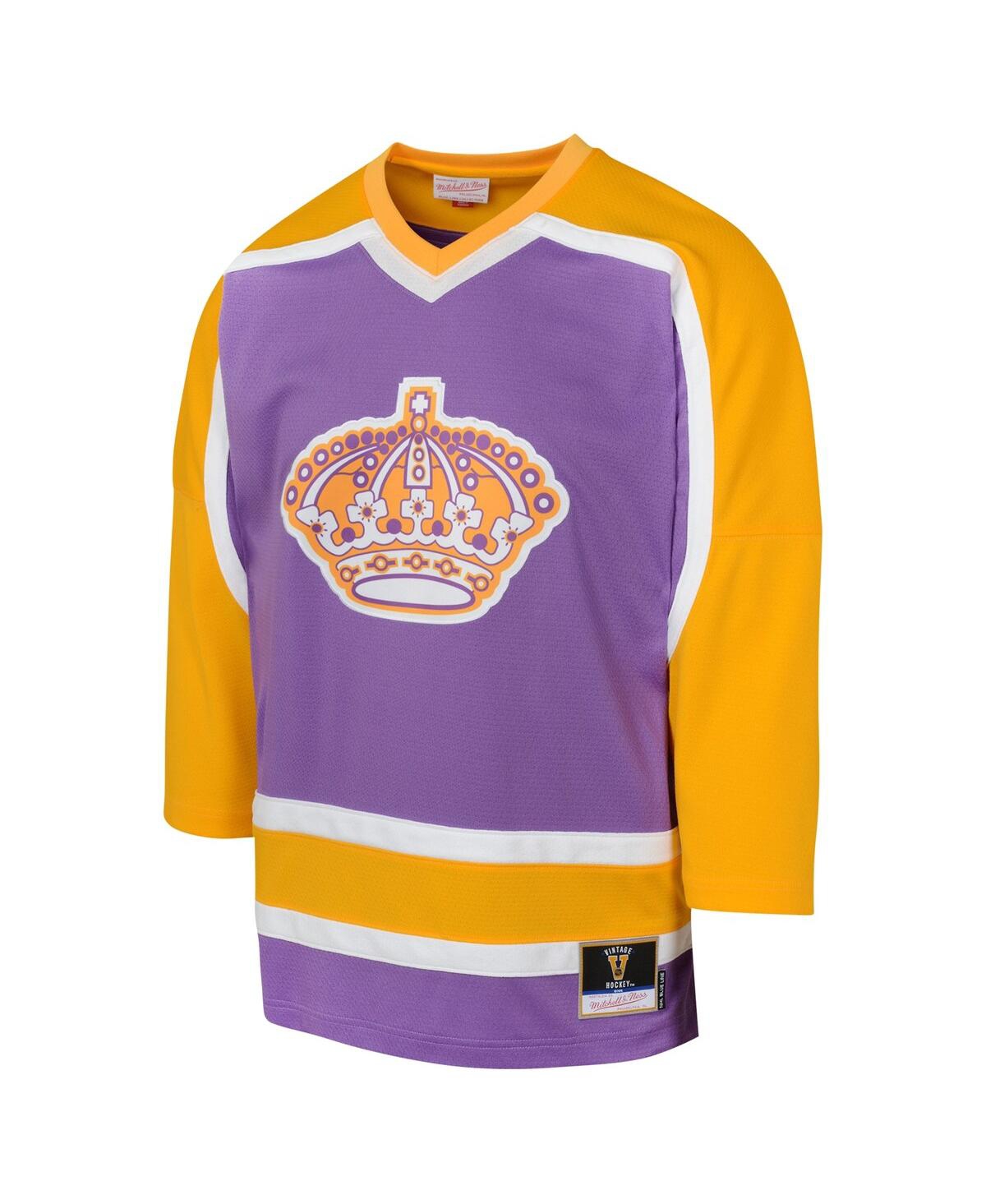 Big Boys Mitchell & NessLos Angeles Kings 1980 Blue Line Player Jersey - Purple
