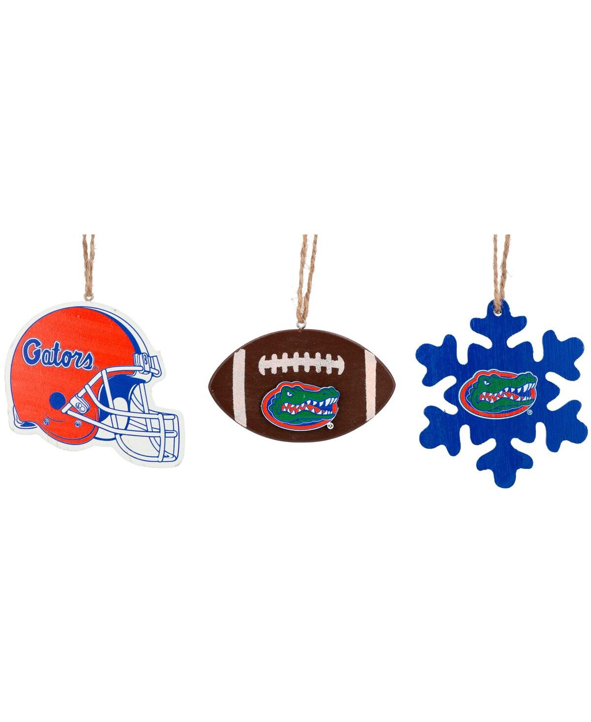 The Memory Company Florida Gators Three-Pack Helmet, Football and Snowflake Ornament Set - Multi