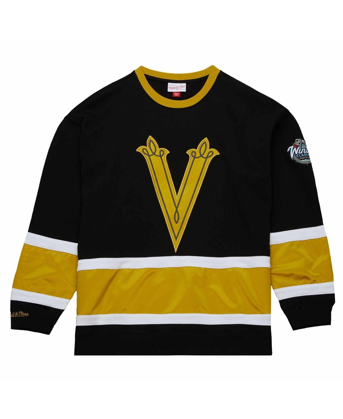 Men's Mitchell & Ness Gold Vegas Golden Knights 2024 Nhl Winter Classic Satin Insert Fleece Pullover Sweatshirt - Gold