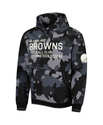 Men's Black Cleveland Browns Camo Pullover Hoodie