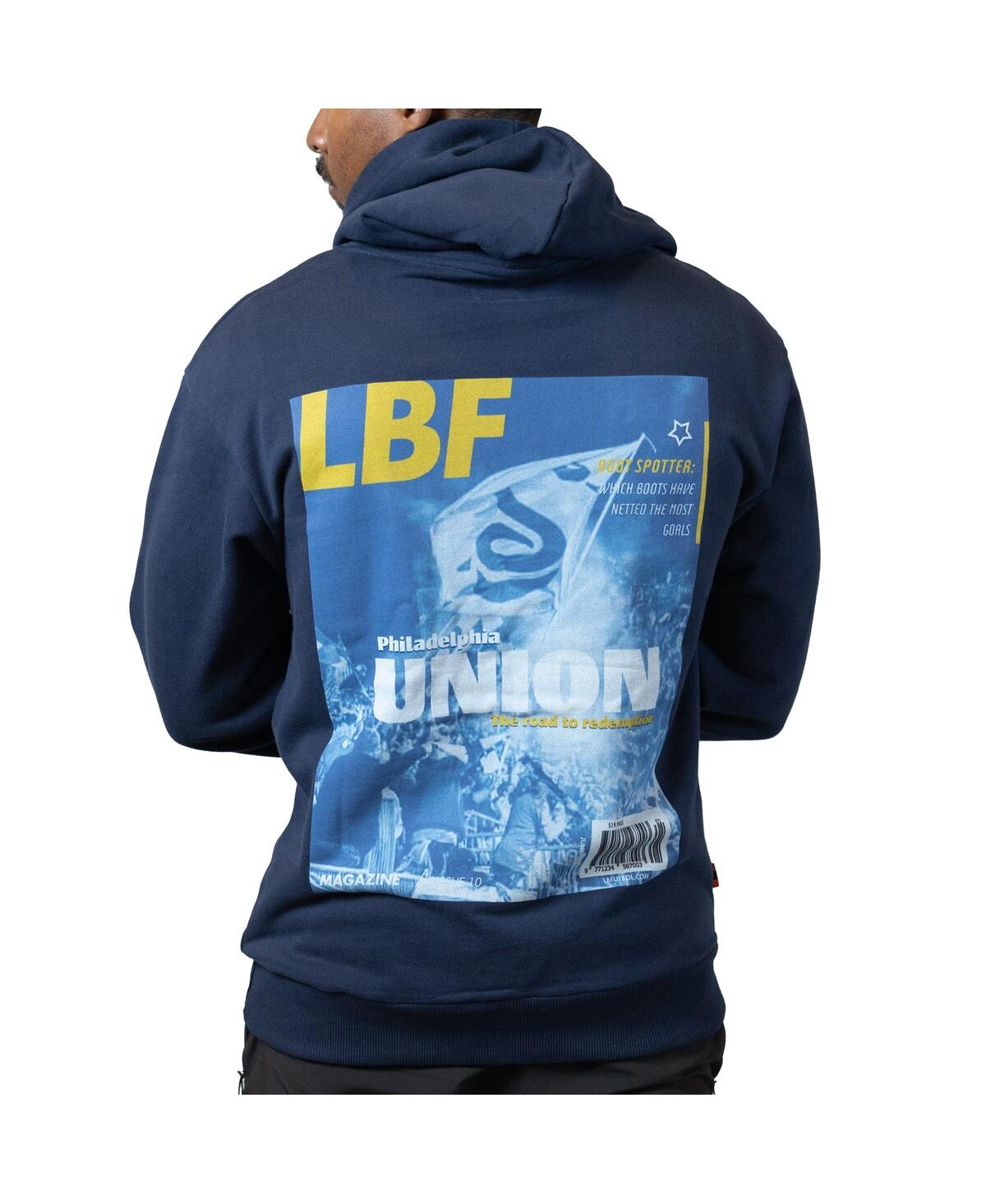 Men'sLive Breathe Futbol x Philadelphia Union Magazine Pullover Hoodie - Navy