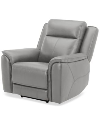 Addyson 41" Zero Gravity Leather Recliner with Power Headrest, Created for Macy's