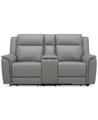 Addyson 77" 3-Pc. Leather Sofa with 2 Zero Gravity Recliners with Power Headrests & 1 Console, Created for Macy's