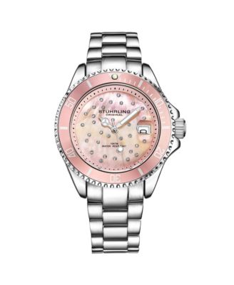 StarSea 3977 Women s Fashion Watch – Quartz Movement, 39mm Case, MOP Dial with Crystal Accents, 100M Water Resistance