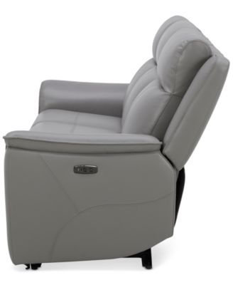 Addyson 88" 3-Pc. Leather Sofa with 3 Zero Gravity Recliners with Power Headrests, Created for Macy's