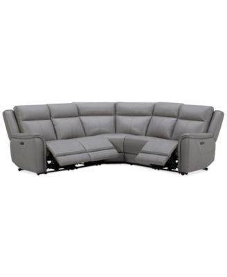 Addyson Zero Gravity Leather Sectional Collection, Created for Macy's