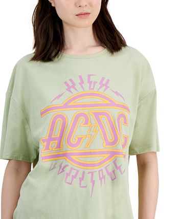Grayson Threads, The Label Juniors' Cotton ACDC Boyfriend Tee - Macy's
