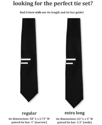 Men's Solid Black 1.5" Tie Bar