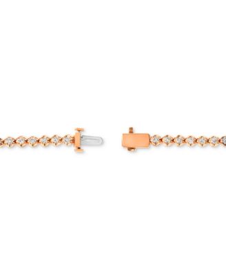 Chocolate Ombr&eacute; Diamond(5-1/2 ct. t.w.) Tennis Necklace in 14k Rose Gold
