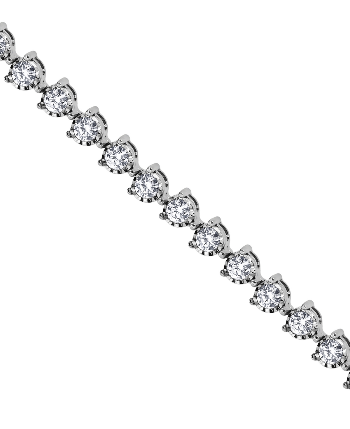 Shop Macy's Diamond Tennis Bracelet (2-3/8 Ct. T.w.) In 10k White Gold