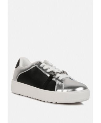 Women Nemo Contrasting Metallic Faux Leather Sneakers