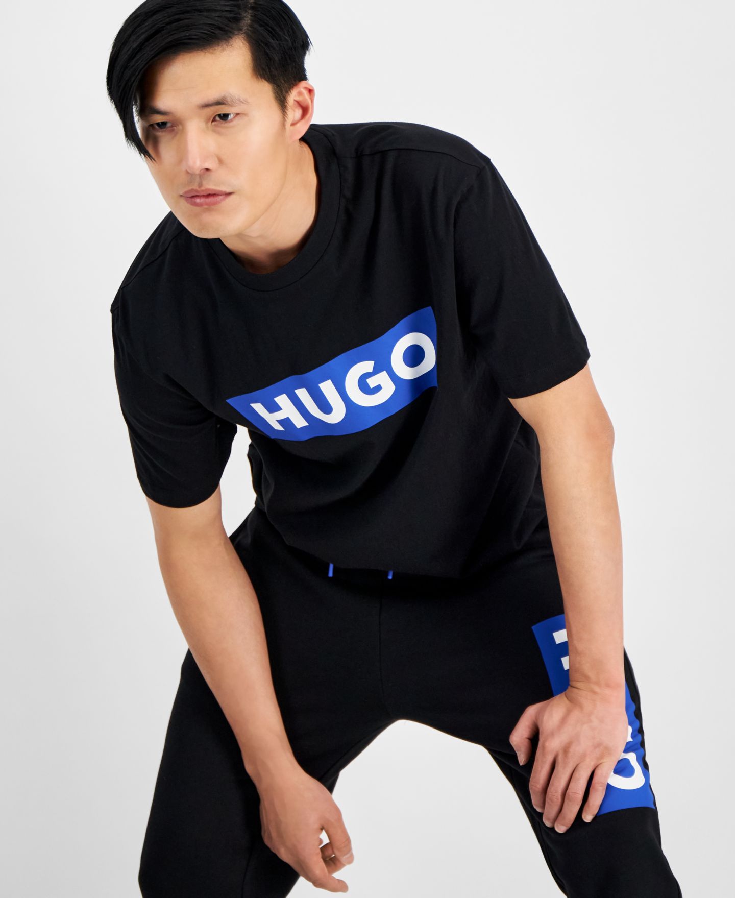 Мужская футболка Hugo Boss Short Sleeve Crewneck Logo Graphic, цвет: Чёрный — фото 1