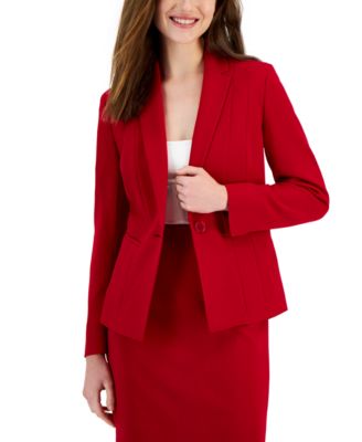 Women's Stretch Crepe One Button Blazer, Regular & Petite