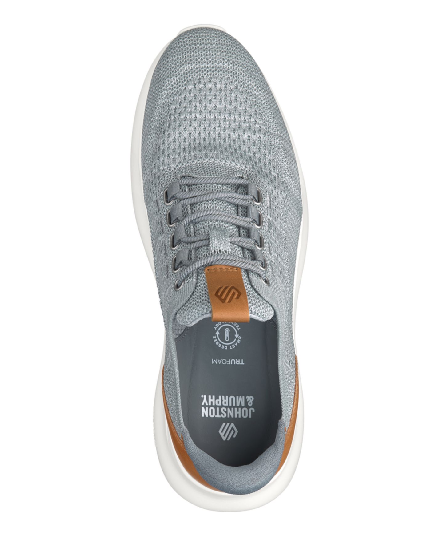 Мужские кроссовки Johnston & Murphy Amherst 2.0 Knit Plain Toe, цвет: Серый меланжевый вязаный — фото 4