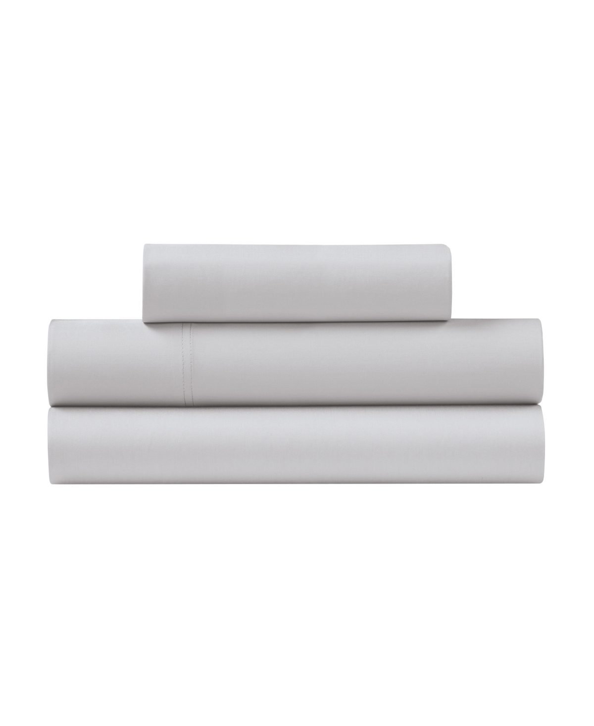 Ella Jayne Percale Cool And Crisp 300 Thread Count 100% Cotton 3-pc. Sheet Set, Twin In Light Gray