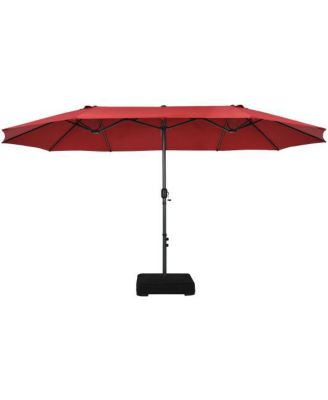 15 Feet Double-Sided Patio Umbrellawith 12-Rib Structure