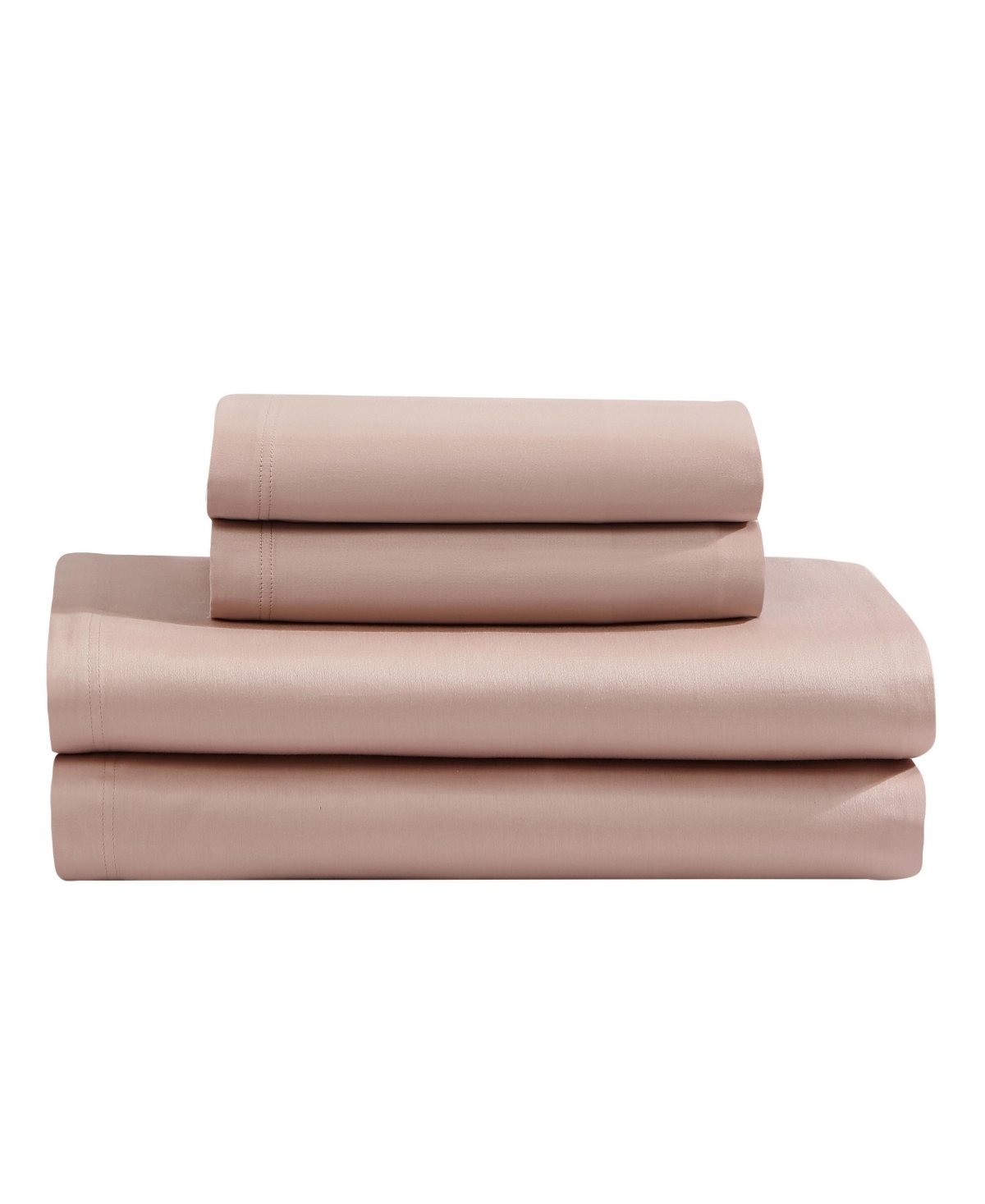 Calvin Klein Earth 300 Thread Count 100% Cotton Sateen 4-pc. Sheet Set, Queen In Light Pink